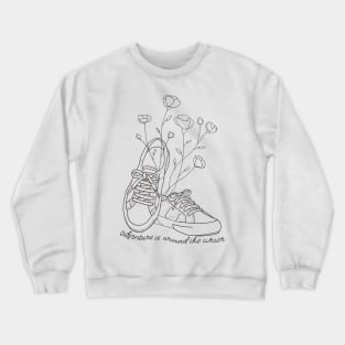 Shoes art with flowers Crewneck Sweatshirt